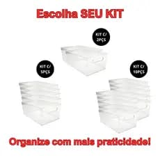 2/5/10 Unidades Caixa Cesta Organizadora Multiuso Acrílico Transparente Decoração Dispensa