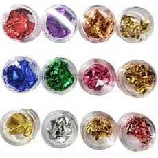12un Folhas de Ouro Colorida para Encapsular