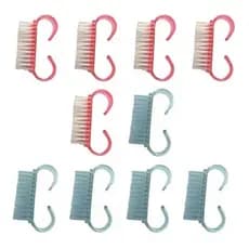 Kit C/ 10un Mini Escovinhas Manicure Limpeza De Unha Tira Pó Salão