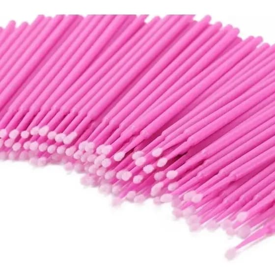 Microbrush Aplicador Cílios Sobrancelhas 100 Hastes Bastonetes Cotonetes