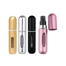 Kit 4un Porta Perfume Mini Borrifador Spray Pulverizador Portátil de 5ml