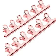 Kit 12 Presilhas Curvatura C Grampo Unhas Rosé