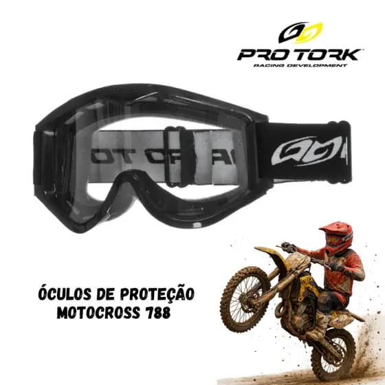 Óculos de Proteção para Motocross 788 Off-road Trilha Racing - Pro Tork