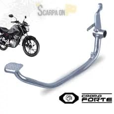 Pedal Freio Cromado Fan Titan Start 160 2014 até 2025 Cromoforte