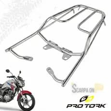 Bagageiro Pro Tork Modelo Sansão Cromado Titan Fan Start 150 160 2014 a 2019