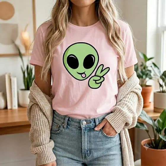 Camiseta Alien Estilo: O Toque Casual Que Faltava No Seu Guarda-Roupa! Frete Grátis Já