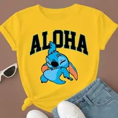Camiseta ST1TCH Aloha Ohana **PREMIUM** 100% Algodão **ENVIO 10H** Oferta Especial Loja Camisetei 💙🌺
