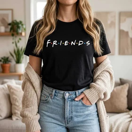 Camiseta Fr!ends: Estilo e Nostalgia em Algodão Premium! Garanta a Sua com Frete Grátis.
