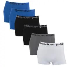 Kit 6 Cuecas Boxer Reebok Masculina Original Microfibra Sem Costura Box Confortável  Adulto