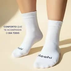 Kit 3 ou 6 Pares Meias Cano Médio Hoahi Algodão Unissex Sport Academia
