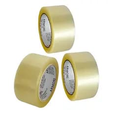 Fita Adesiva 45x100m Transparente Alta Fixação- kit 3 Rolos