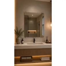 Espelho Grande De Vidro Decorativo Retangular Quarto/Sala/Banheiro/Maquiagem Penteadeira