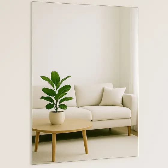 Espelho GRANDE Quadrado 80x80 Decorativo Para  Quarto/Sala/Banheiro/Penteadeira/Escrivaninha
