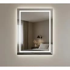 Espelho Com Led Jateado 90x80 Para Maquiagem Penteadeira Quarto/Sala/Banheiro Decorativo Para Parede