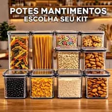 Potes Herméticos em Acrílico Cristal para Cozinha Empilhável Organizador para Mantimentos