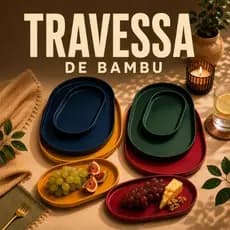 BANDEJA TRAVESSA DE BAMBU ECOLÓGICA OVAL