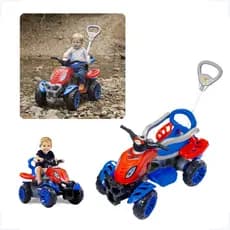 Quadriciclo Infantil Spider Unicornio Menina Menino Colorido Carrinho Passeio Empurrar Criança Brincar Diversão Brinquedo Pedal Totokinha Andador Spiderman Motoca