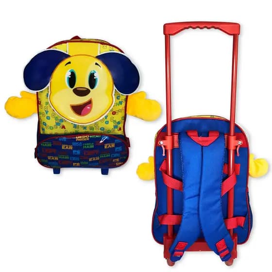 Mochila Bichinho Pets Com Rodinha Escolar Mochilete Menino Cachorro Dino Gato Dinossauro Urso Volta as Aulas Criança Animais