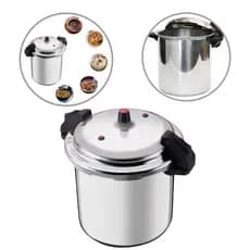 Panela De Pressão Premium Fechamento Externo 24 Litros Super Grande Feijão Carne Sopa Profissional Restaurante Cozinha Macarrao de panela