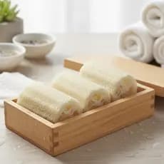 Kit 8 Buchas Vegetais Natural Banho Esfoliante Orgânica Ecológica Biodegradável Corpo Pele Macios