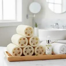 Kit Buchas Vegetal Natural Esponja Banho Esfoliante Vegetal Orgânica Ecológica Biodegradável