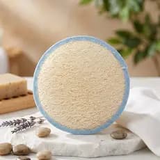 Bucha de Banho Vegetal Redonda Natural Banho Esfoliante Corporal Fibras Limpeza Circulação Previne Celulite