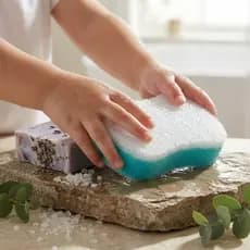 Bucha de Banho Smooth Macia Esponja Nylon Suave Esfoliação Leve Espuma Abundante Corporal Confortável