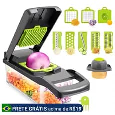 Cortador, Fatiador e Ralador Manual Multifuncional De Legumes e Alimentos (12 funções)