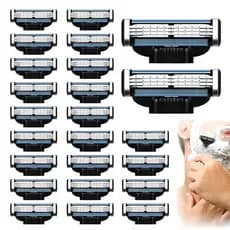 32/24 PCS Gillettes Mach 3 Lâminas De Limpeza De Barbear Facial Masculinas