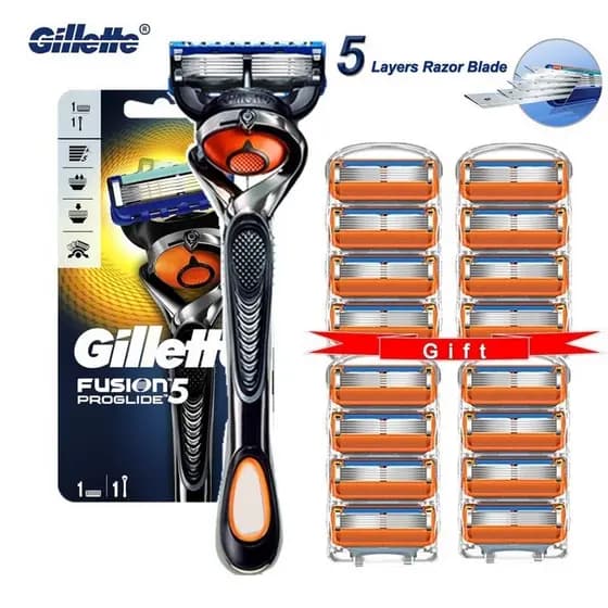 32PCS Fusion 5 Camadas Lâmina De Barbear Substituível