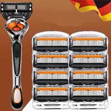 Navalha De 5 Camadas Importada Alemã Para Homens , Aparador De Barba Manual Com Cabeça De Lâmina Única