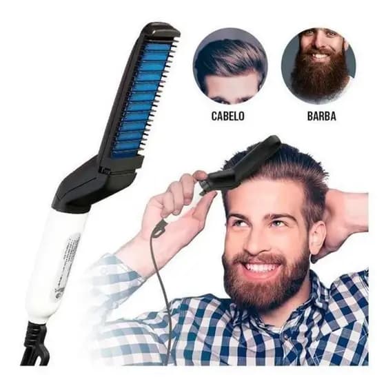 Modelador Pente Portatil Chapinha para cabelo e barba masculino Pente Eletrico Escova Alisadora