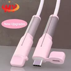 【 Ship Dentro De 24 Horas 】 Hy 2024 Novo Protetor De Cabo Carregador Rápido De Silicone Macio Compatível Com A Capa Do iPhone/Android