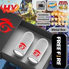 【 COD 】 HY Free Fire Gaming Luvas De Manga De Dedo Toque O Polegar (2PCS) Anti-Sweat PUBG Chamada De Serviço Lendas Móveis Estado De Sobrevivência