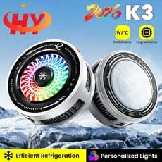 HY K3 Mobile Phone Cooler 2026-Ventilador De Resfriamento Semicondutor TEC Ultrarrápido , Temperatura Dupla E Display De