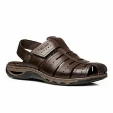 Sandália Masculina De Couro Legítimo Amortech Pegada 131676