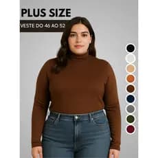 Camiseta Plus Size Feminina Blusa Manga Longa Feminina Cacharrel