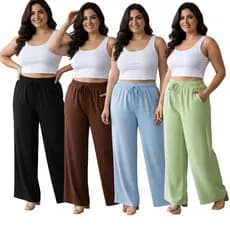 Calça Social Duna Feminina Preta Pantalona Wide Leg Cintura Alta Com Bolsos Soltinha Elegante
