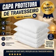 Kit  Capas Protetoras Travesseiro Fronha Anti-Mofo c/ Zíper