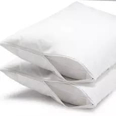 Kit 2 Capas Protetoras Travesseiro Fronha Anti-Mofo c/ Zíper