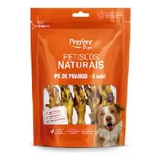 Petisco Natural Mordedor Cães Pé De Galinha Frango Desidratado