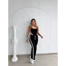 Conjunto Feminino Calça Gringa 2 Peças Elegante Chic
