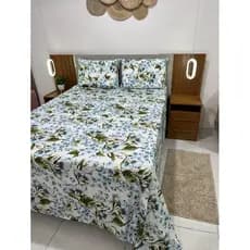 Jogo de cama 3 pecas  Casal  Estampado – Lençol Tecido Macio e Confortável