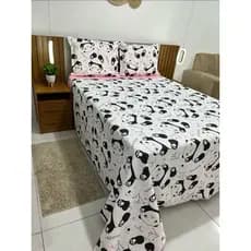 cobre leito casal temático panda infantil para deixa seu quarto mas feliz