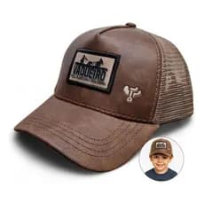 Boné Adulto e Infantil Country Rancho Telinha Estilo Fazendeiro Peão Rodeio Courino Texas Pai filho.
