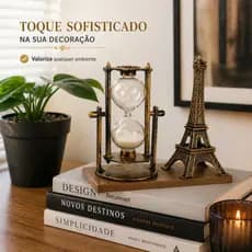 Ampulheta Torre Eiffel Decorativa Vintage Minimalista Retro Decoração Casa sala Escritório