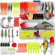 Kit 88/108 Iscas Artificiais - Iscas Realistas para Pesca de Truta e Peixes