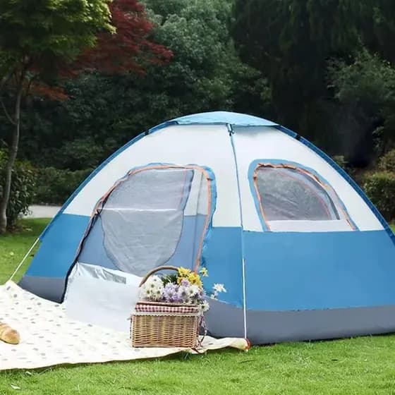 Barraca portátil de 210x210x130 Barraca de acampamento à prova d'água para 4 pessoas Barraca de praia ao ar livre
