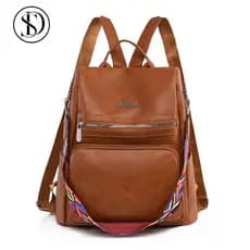 Mochila 2026 Bolsa Feminina GRANDE Escolar Trabalho Viagem Couro Sintéticos