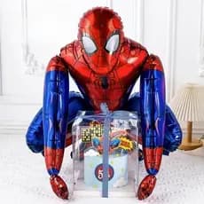 3D Anime Homem Aranha Filme De Alumínio Balão Tema Bolo De Aniversário Decorativo Ornamento